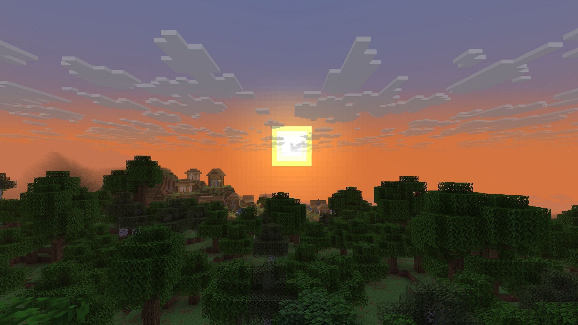 Clouds now render till the horizon (Image via Sportskeeda Gaming || Mojang Studios)